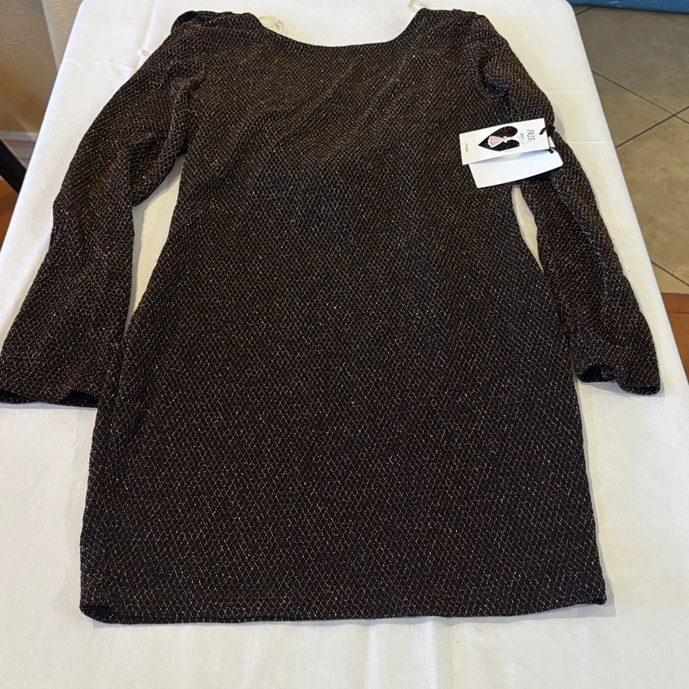Iris Black Long Sleeve Dress
